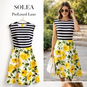 Striped and Floral Dress